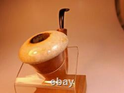 Jobey Calabash Gourd Sherlock Style Gourd Block Meerschaum Bowl Ebonite Rbr Stem