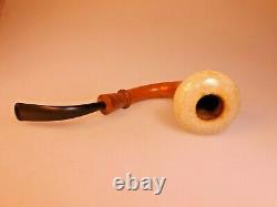 Jobey Calabash Gourd Sherlock Style Gourd Block Meerschaum Bowl Ebonite Rbr Stem