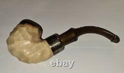 K&P Peterson's Meerschaum Block Vintage Estate Pipe with Silver Collar 314 style