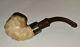 K&p Peterson's Meerschaum Block Vintage Estate Pipe With Silver Collar 314 Style
