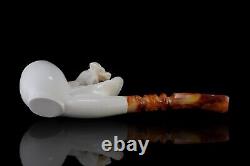 KENAN Dog Figure PIPE new-block Meerschaum Handmade Custom Meade Case#1264