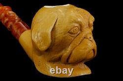 KENAN Dog Figure PIPE new-block Meerschaum Handmade W Custom Fitted Case#29