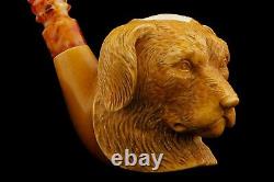 KENAN Dog Figure PIPE new-block Meerschaum Handmade W Custom Fitted Case#964