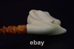 KENAN Goat Figure Pipe Block Meerschaum-Handmade NEW With Case#932