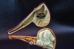 KENAN Goat Figure Pipe Block Meerschaum-Handmade NEW With Case#932