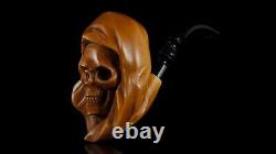 KENAN Grim Reaper Pipe Block Meerschaum-NEW Handmade From TURKEY With Case#322