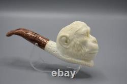 KENAN Planet Of Apes Pipe Block Meerschaum-NEW Handmade From Turkey W CASE#1542