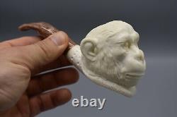 KENAN Planet Of Apes Pipe Block Meerschaum-NEW Handmade From Turkey W CASE#1542