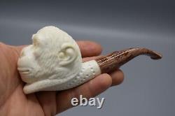 KENAN Planet Of Apes Pipe Block Meerschaum-NEW Handmade From Turkey W CASE#1542