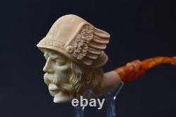 Kenan Ancient Viking Pipe New Block Meerschaum W Case#321