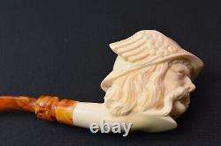 Kenan Ancient Viking Pipe New Block Meerschaum W Case#321