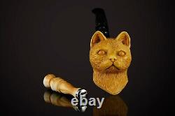 Kenan Deluxe Cat Pipe & Tamper new-block Meerschaum Handmade W Case#805