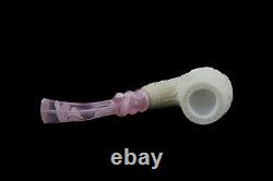 Kenan Dragon Embossed Ornate Egg Pipe New Block Meerschaum Handmade W Case#141