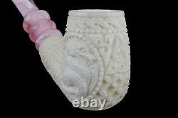 Kenan Dragon Embossed Ornate Egg Pipe New Block Meerschaum Handmade W Case#141