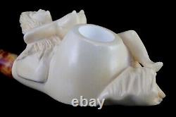 Kenan Nude Lady Pipe block Meerschaum Handmade New Custom Made Case#1114