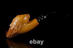 Kenan Small SIZE Dunhill Head PIPE-BLOCK MEERSCHAUM-NEW-HANDCARVED- W Case#1380