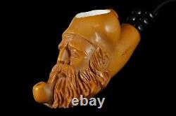 Kenan Small SIZE Dunhill Head PIPE-BLOCK MEERSCHAUM-NEW-HANDCARVED- W Case#1380