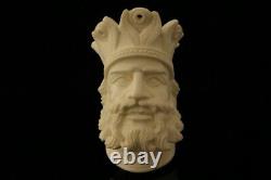 King Arthur Block Meerschaum Pipe Carved by I. Baglan in CASE 10501