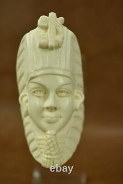 King Tut, Egyptian Pharaoh Pipe, block Meerschaum New W Case#358