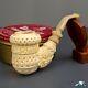 Kudret Gezer Block Meerschaum Freehand Real Horn Saddle Stem