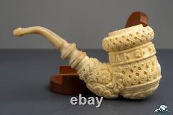 Kudret Gezer Block Meerschaum Freehand Real Horn Saddle Stem