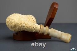 Kudret Gezer Block Meerschaum Freehand Real Horn Saddle Stem