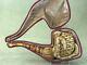 L Ornate Egg In Claw Block Meerschaum-new W Case#177 Free Shipping