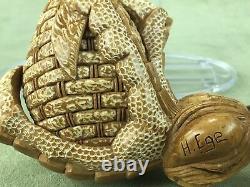 L ORNATE EGG IN CLAW Block Meerschaum-NEW W CASE#177 Free Shipping