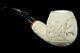 L Ornate Pipe Unicorn Embossed Block Meerschaum-new-hand Carved W Case#624