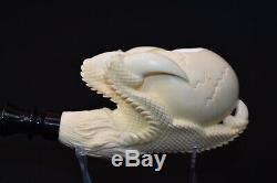 L SIZE CLAW HOLDING EGG Pipe BY KENAN New Block Meerschaum Handmade W Case#916