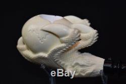 L SIZE CLAW HOLDING EGG Pipe BY KENAN New Block Meerschaum Handmade W Case#916