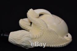 L SIZE CLAW HOLDING EGG Pipe BY KENAN New Block Meerschaum Handmade W Case#916