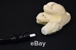 L SIZE CLAW HOLDING EGG Pipe BY KENAN New Block Meerschaum Handmade W Case#916