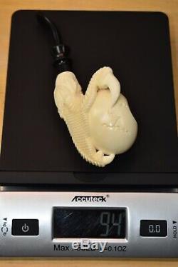 L SIZE CLAW HOLDING EGG Pipe BY KENAN New Block Meerschaum Handmade W Case#916
