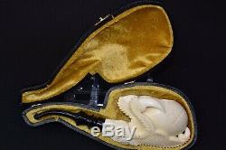 L SIZE CLAW HOLDING EGG Pipe BY KENAN New Block Meerschaum Handmade W Case#916