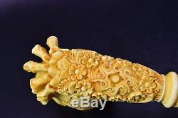 L SIZE Reverse Skull Pipe BY SADIK YANIK Block Meerschaum-NEW W CASE#1115