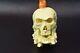 L Size Skull Pipe W Skeleton Hand Sadik Yanik Block Meerschaum-new W Case#363