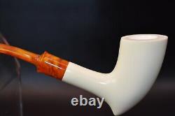 L Smooth Acorn Pipe By Tekin-new-block Meerschaum Handmade W Case#1160