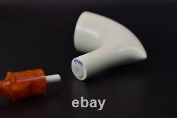 L Smooth Acorn Pipe By Tekin-new-block Meerschaum Handmade W Case#1160