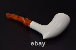 L Smooth Acorn Pipe By Tekin-new-block Meerschaum Handmade W Case#1160