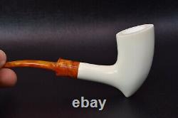 L Smooth Acorn Pipe By Tekin-new-block Meerschaum Handmade W Case#1160