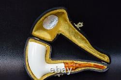 L Smooth Acorn Pipe By Tekin-new-block Meerschaum Handmade W Case#1160