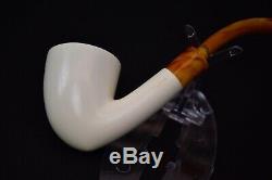 L Smooth Acorn Pipe By Tekin-new-block Meerschaum Handmade W Case#746 Tamper