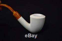 L Smooth Acorn Pipe By Tekin-new-block Meerschaum Handmade W Case#746 Tamper