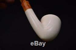 L Smooth Acorn Pipe By Tekin-new-block Meerschaum Handmade W Case#746 Tamper