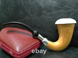 LARGE CALABASH PIPE & SMOOTH BLOCK MEERSCHAUM BOWL & SILVER SPIGOT SYSTEM az2