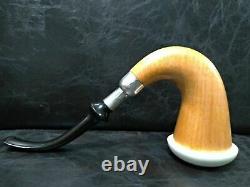 LARGE CALABASH PIPE & SMOOTH BLOCK MEERSCHAUM BOWL & SILVER SPIGOT SYSTEM az2