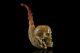 Large Size Skull Pipe By Ali Block Meerschaum-new Handmade W Case#634