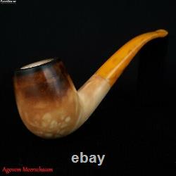 LEE VAN CLEEF Block Meerschaum Pipe, Smoking Tobacco Estate Pipe Pipa AGM-528