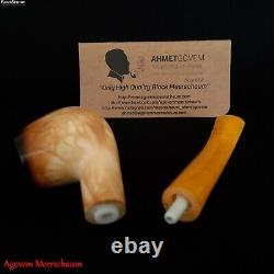 LEE VAN CLEEF Block Meerschaum Pipe, Turkish Smoking Tobacco Pipa Estate AGM-517